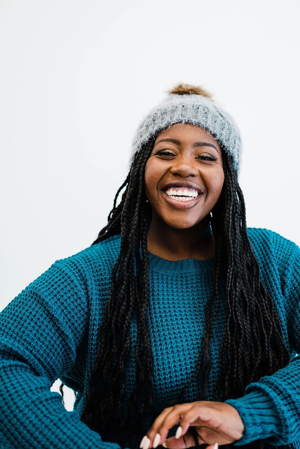 Amber Mohair Knit Beanie - Final Sale