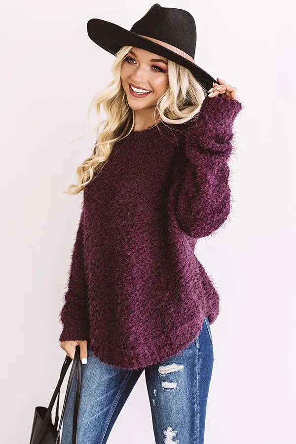 Anticipating Autumn Shift Sweater In Windsor Wine