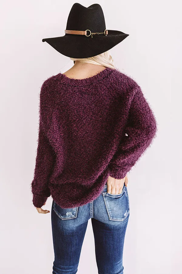 Anticipating Autumn Shift Sweater In Windsor Wine