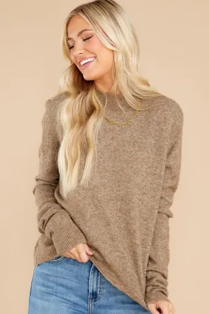 Behind The Scenes Taupe Brown Sweater