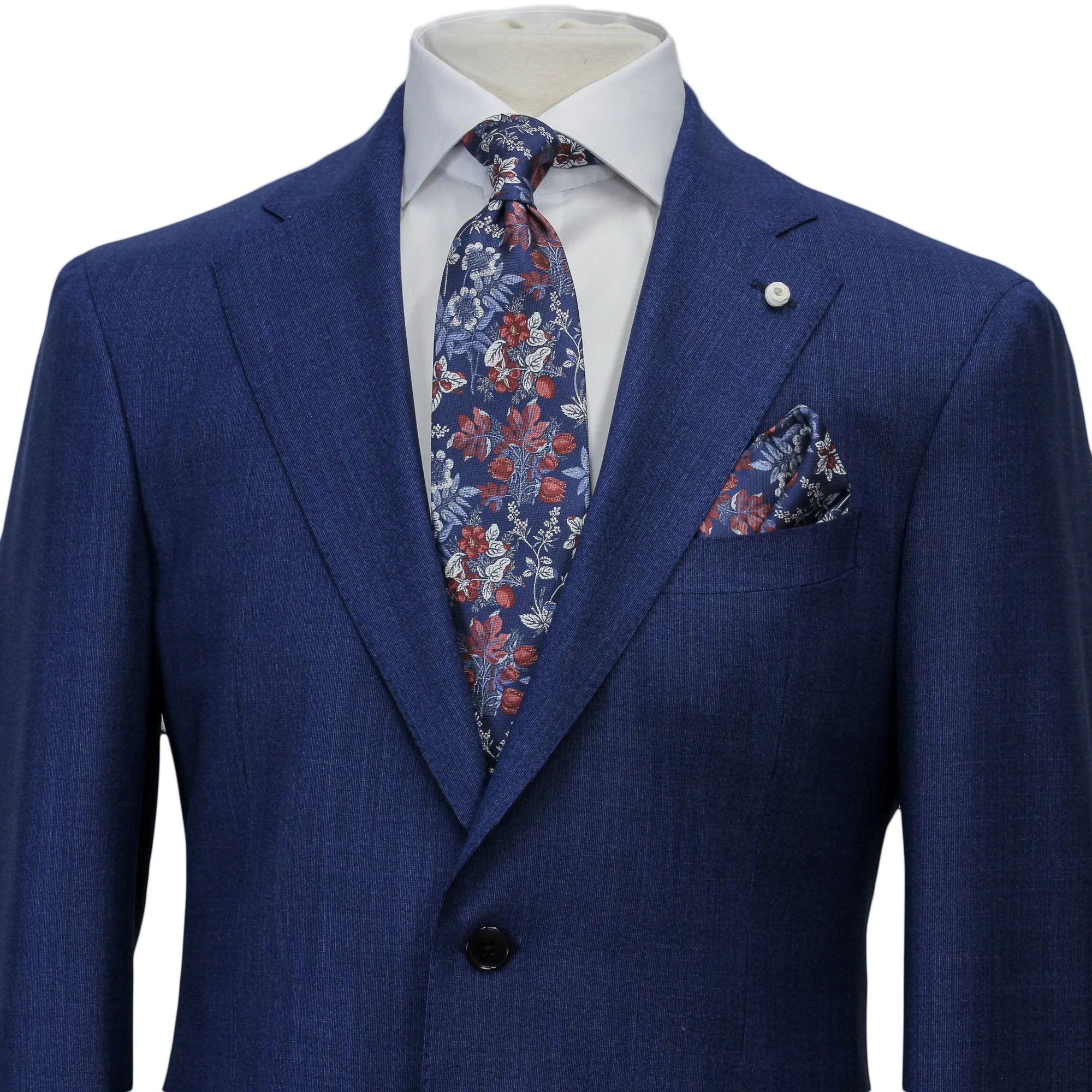 Blue Neat Loro Piana Mooving Luigi Bianchi Mantova Suit