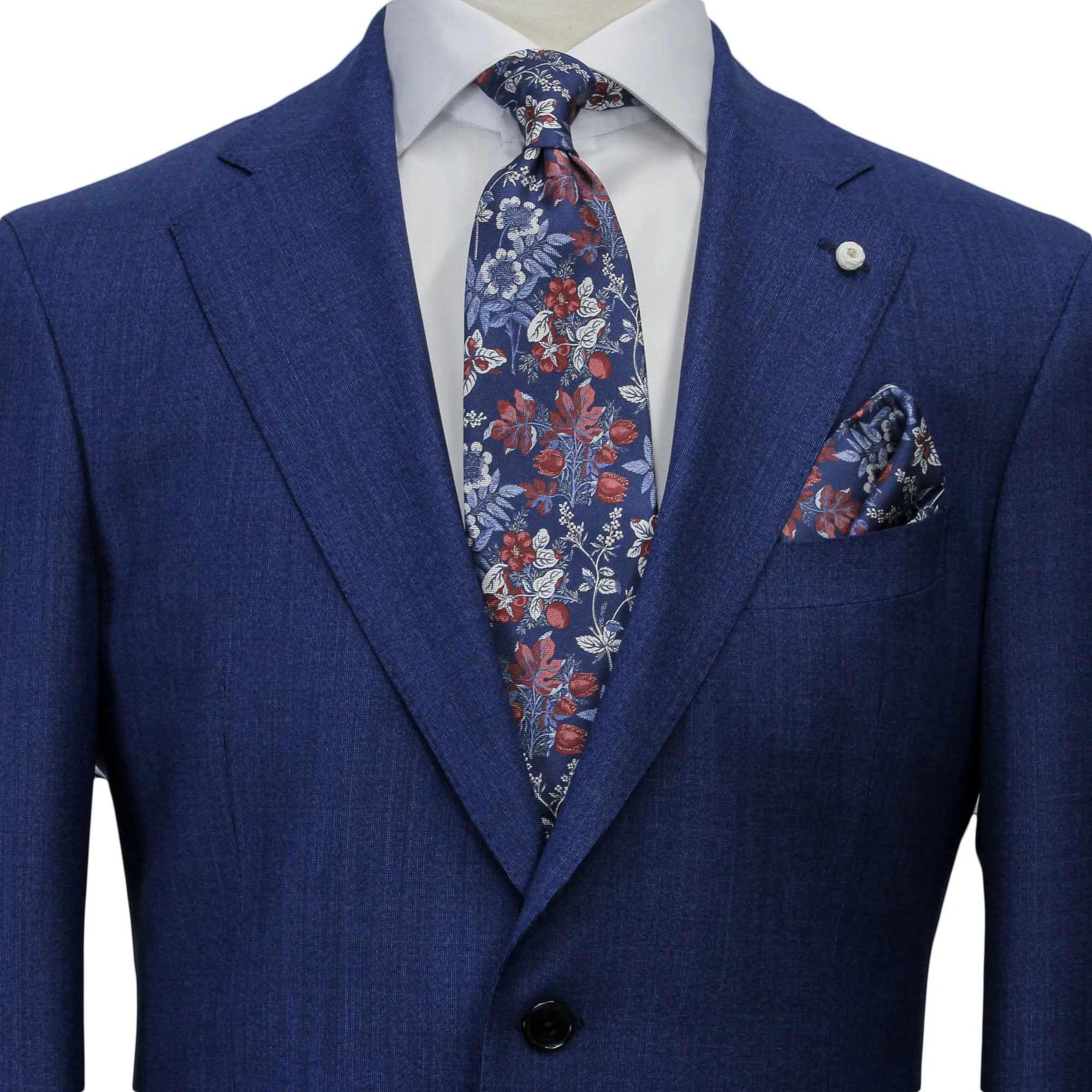 Blue Neat Loro Piana Mooving Luigi Bianchi Mantova Suit