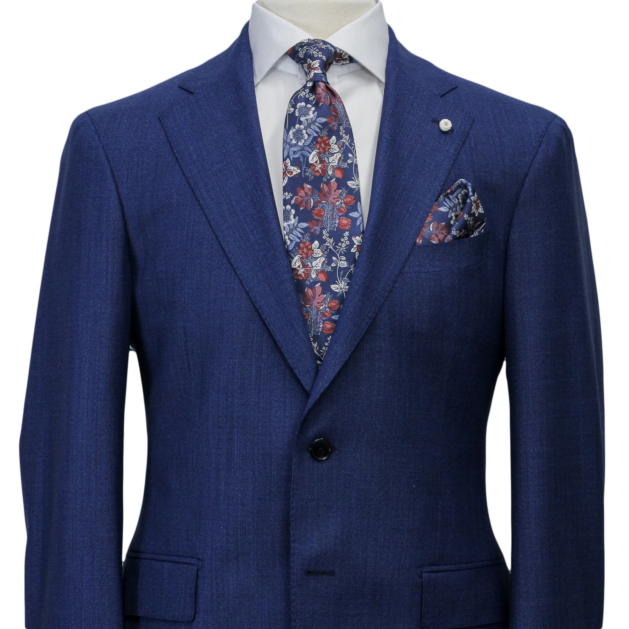 Blue Neat Loro Piana Mooving Luigi Bianchi Mantova Suit