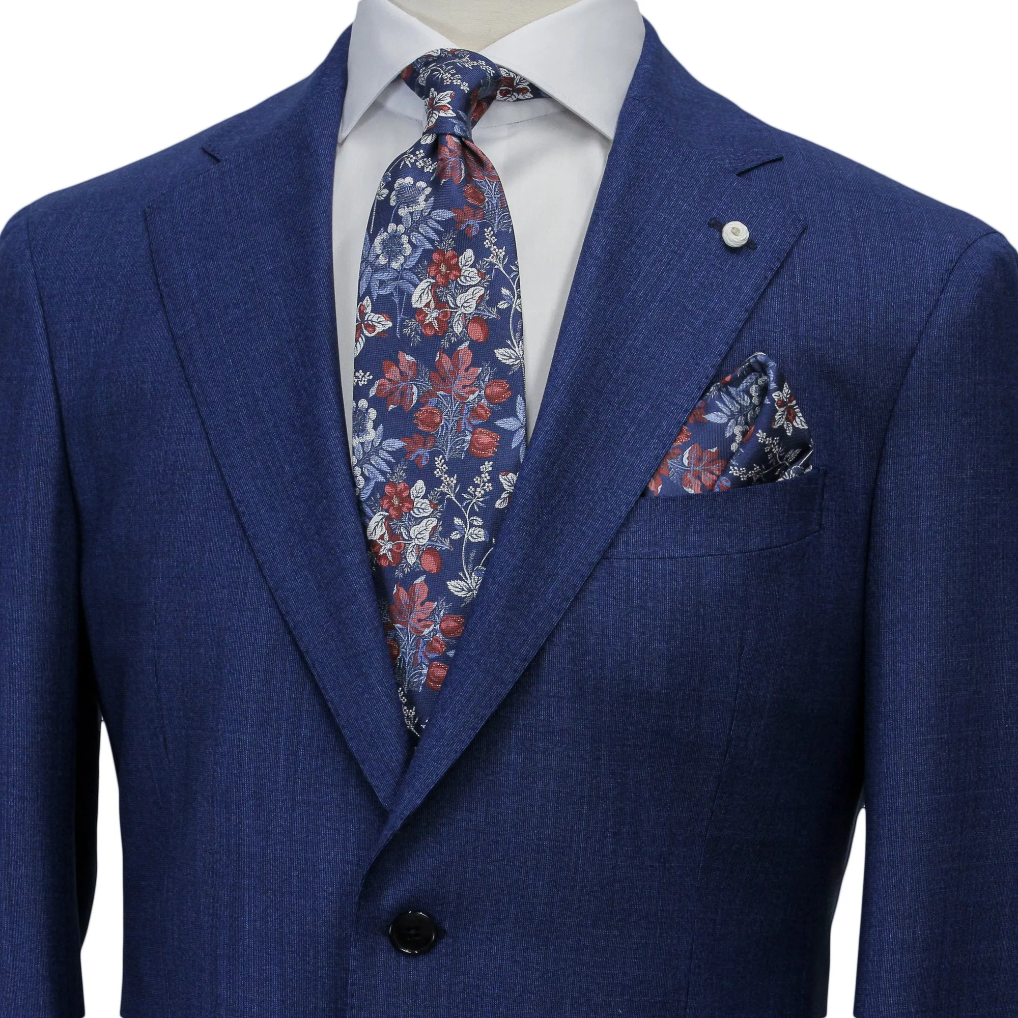 Blue Neat Loro Piana Mooving Luigi Bianchi Mantova Suit