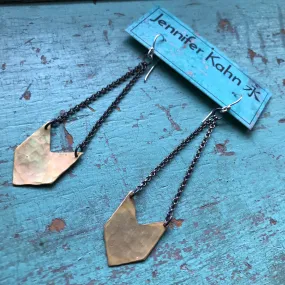 Brass Chevron Earrings