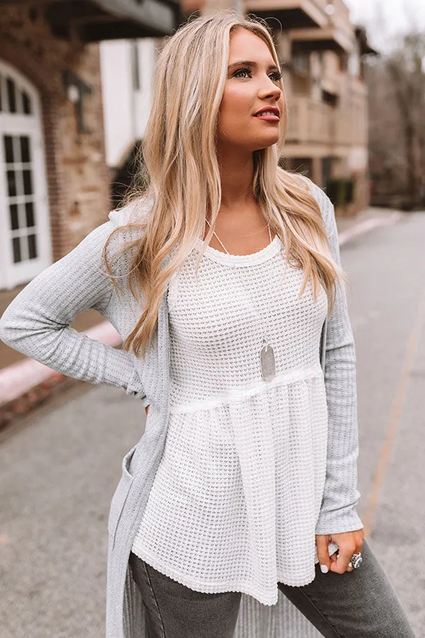 Break Away Waffle Knit Babydoll Tank