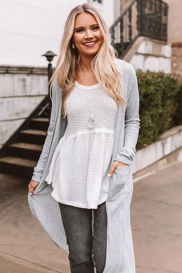 Break Away Waffle Knit Babydoll Tank