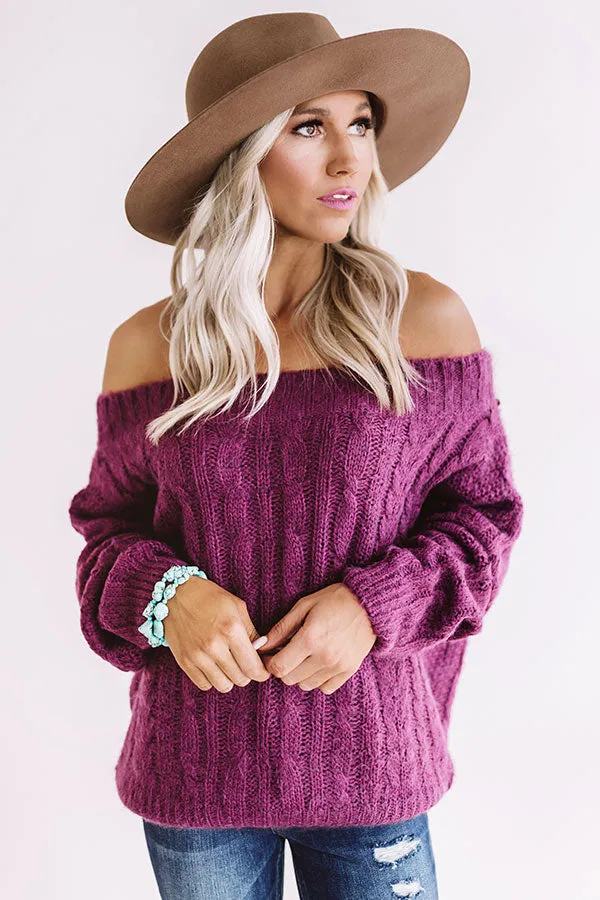 Cuddle Weather Ultra Soft Sweater In Orchid