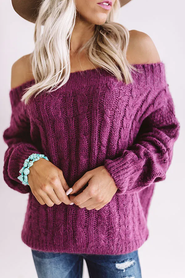 Cuddle Weather Ultra Soft Sweater In Orchid