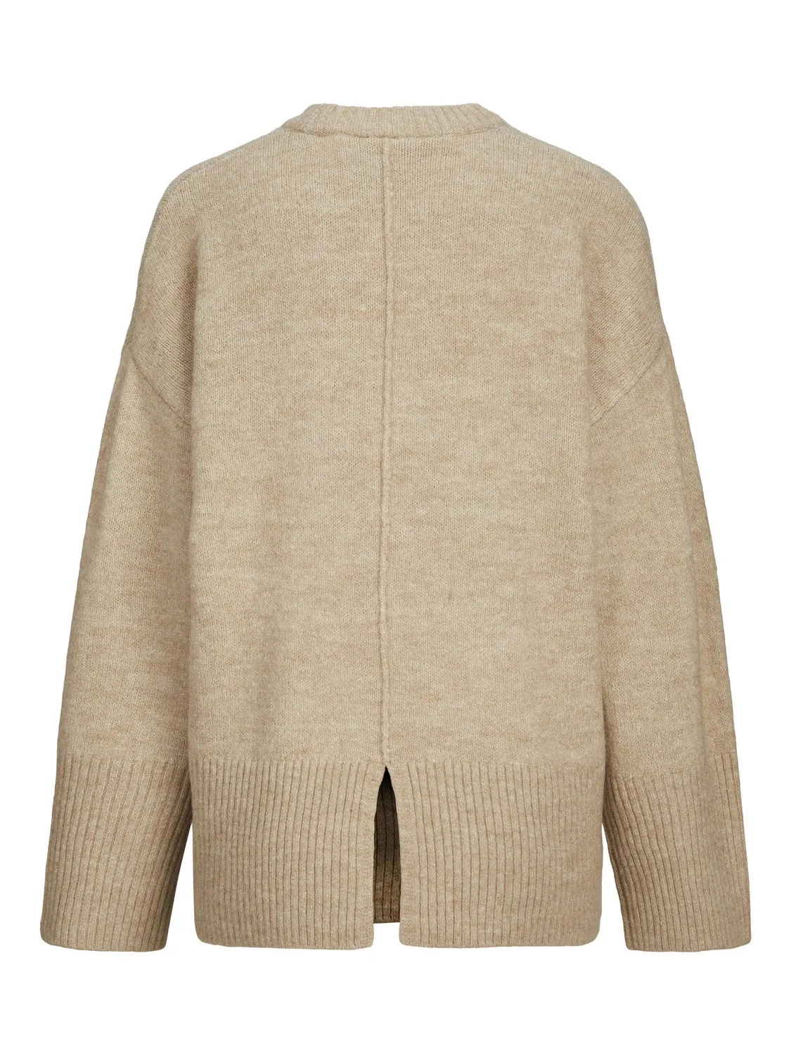 Dropped Shoulder Wool Pullover