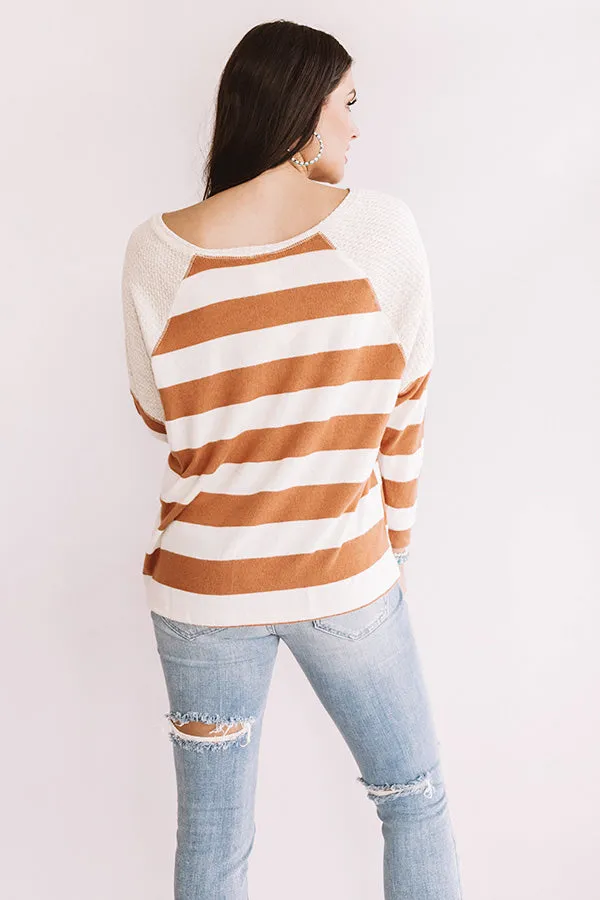 Fall Time & Downtime Stripe Shift Top