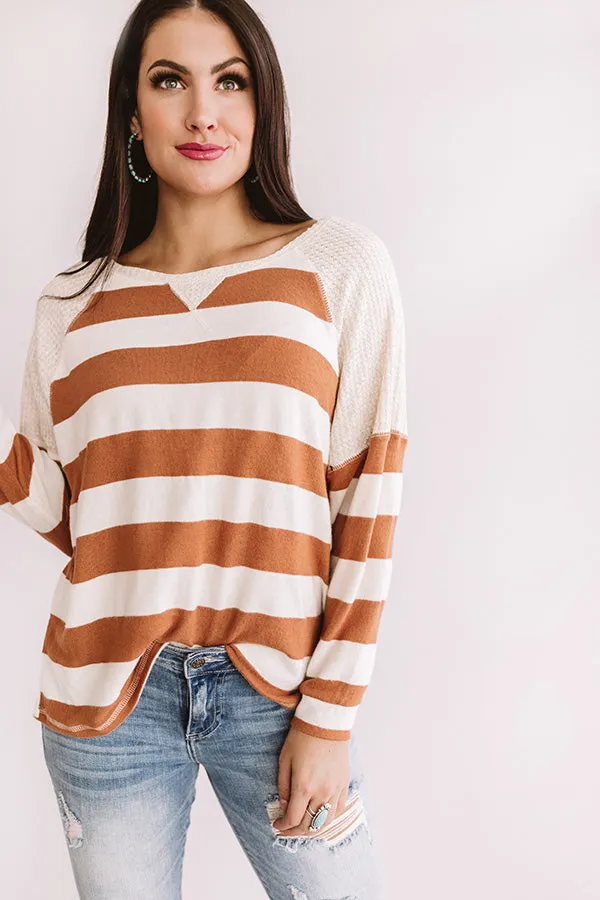 Fall Time & Downtime Stripe Shift Top