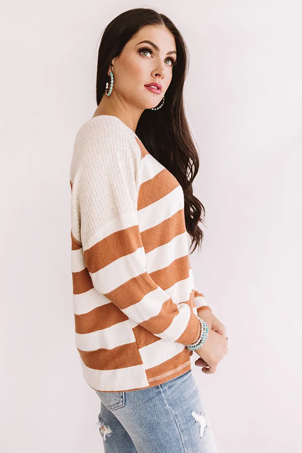 Fall Time & Downtime Stripe Shift Top