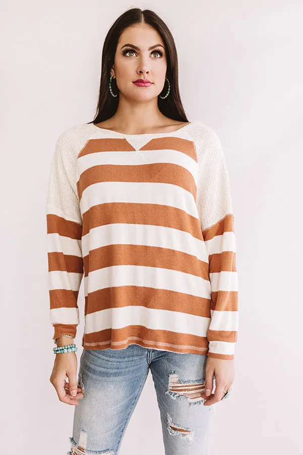 Fall Time & Downtime Stripe Shift Top