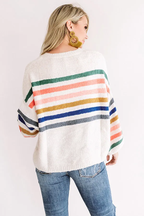 In Tune With Fall Stripe Sweater