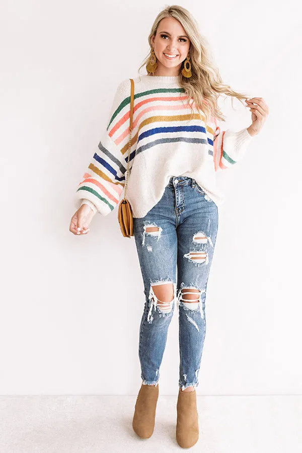 In Tune With Fall Stripe Sweater