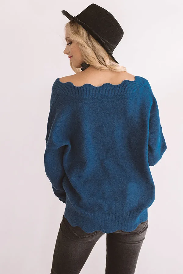 Jet Set Snuggles Shift Sweater In Dark Teal