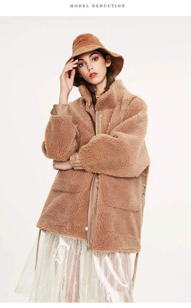 LUXURY AND ME - Original Real Fur Teddy Bear Style Winter Coat