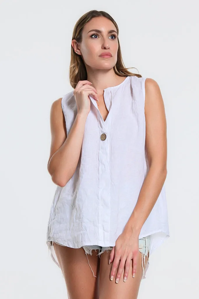 Oksana Hi-Low Linen Tank (BT120)