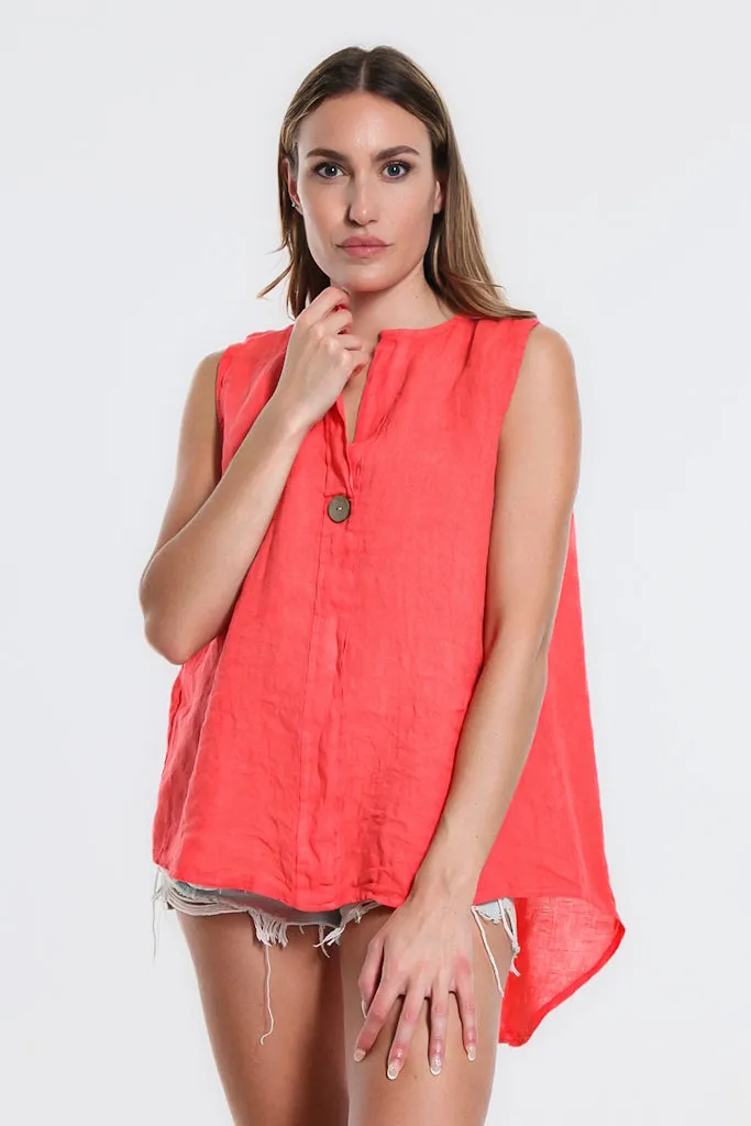Oksana Hi-Low Linen Tank (BT120)