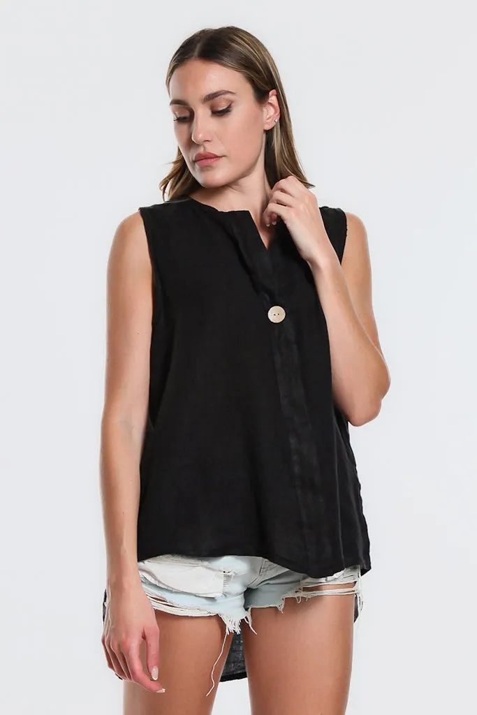 Oksana Hi-Low Linen Tank (BT120)