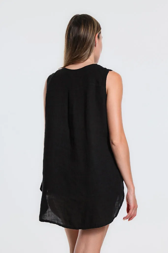 Oksana Hi-Low Linen Tank (BT120)