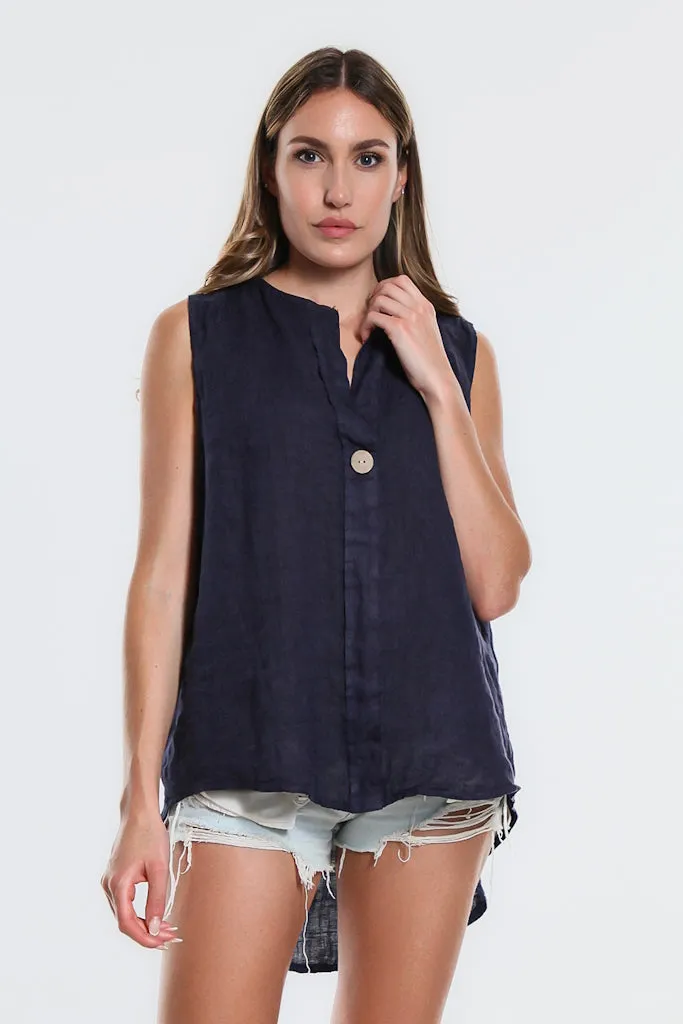 Oksana Hi-Low Linen Tank (BT120)