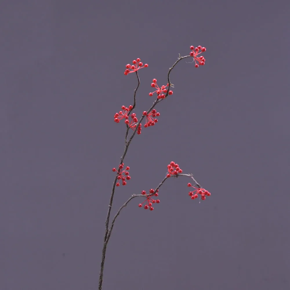 Premium Real Touch Holiday Red Artificial Berries Branch