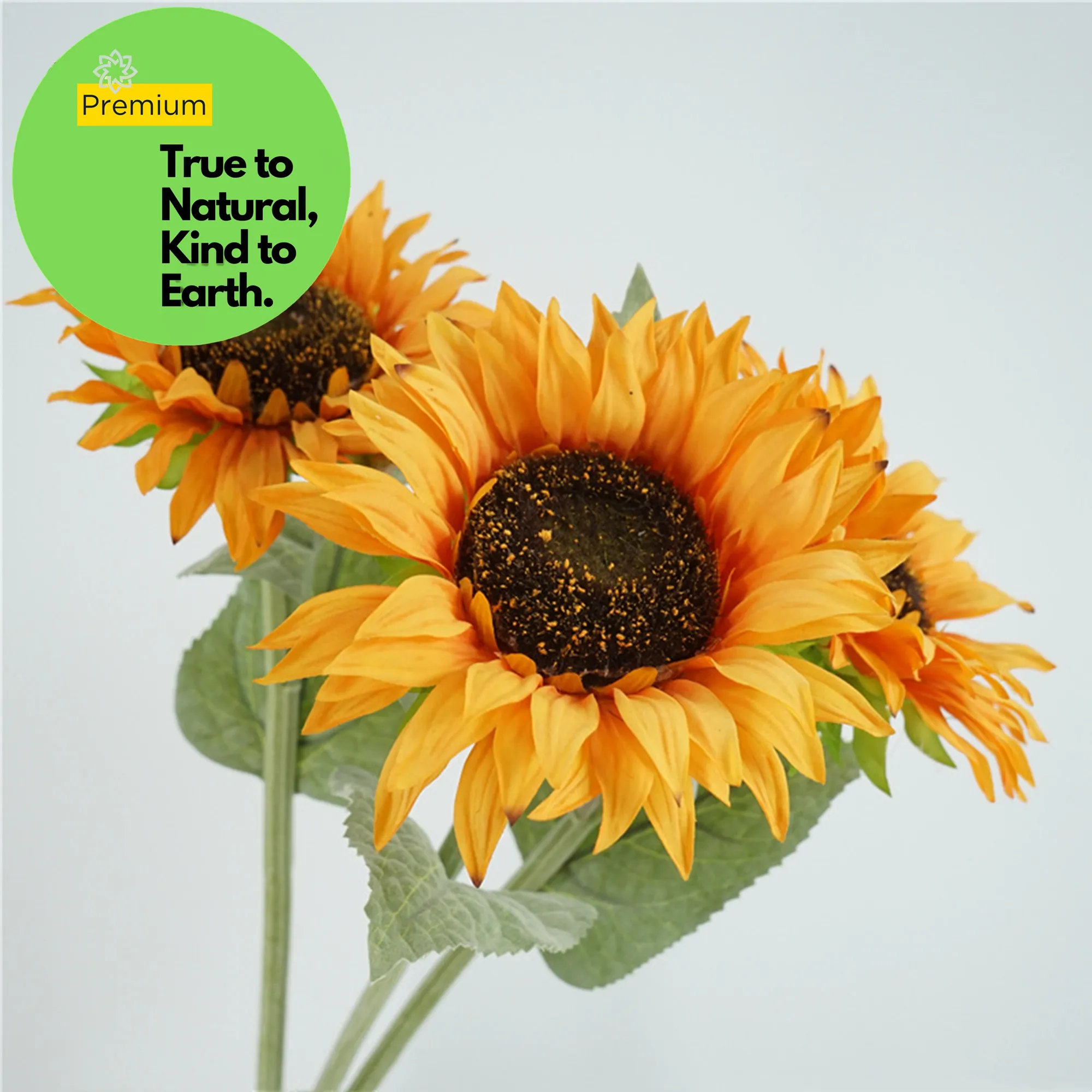 Premium Real Touch Sunflower Stem