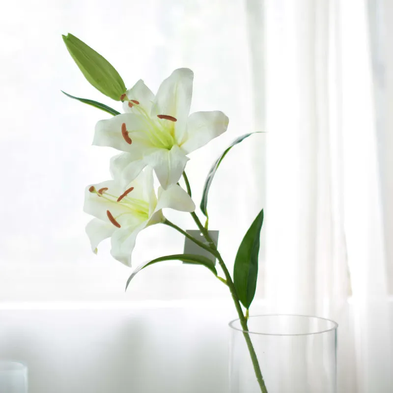 Premium Real Touch Tiger Lily Spray Stem