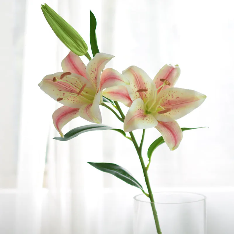 Premium Real Touch Tiger Lily Spray Stem