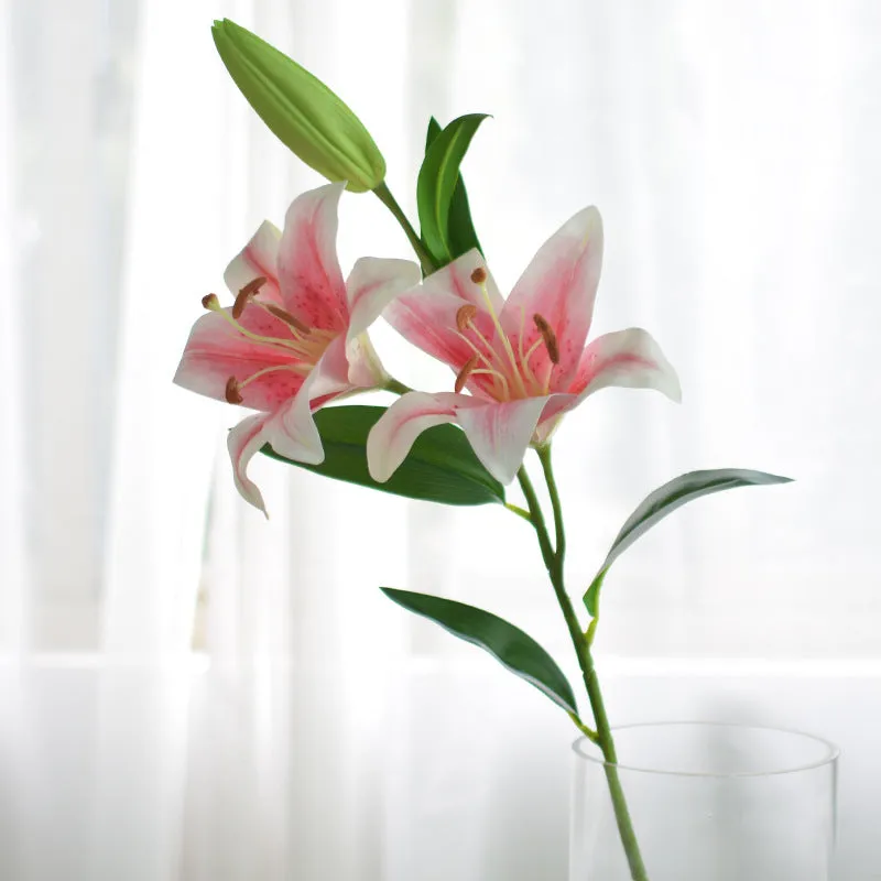 Premium Real Touch Tiger Lily Spray Stem