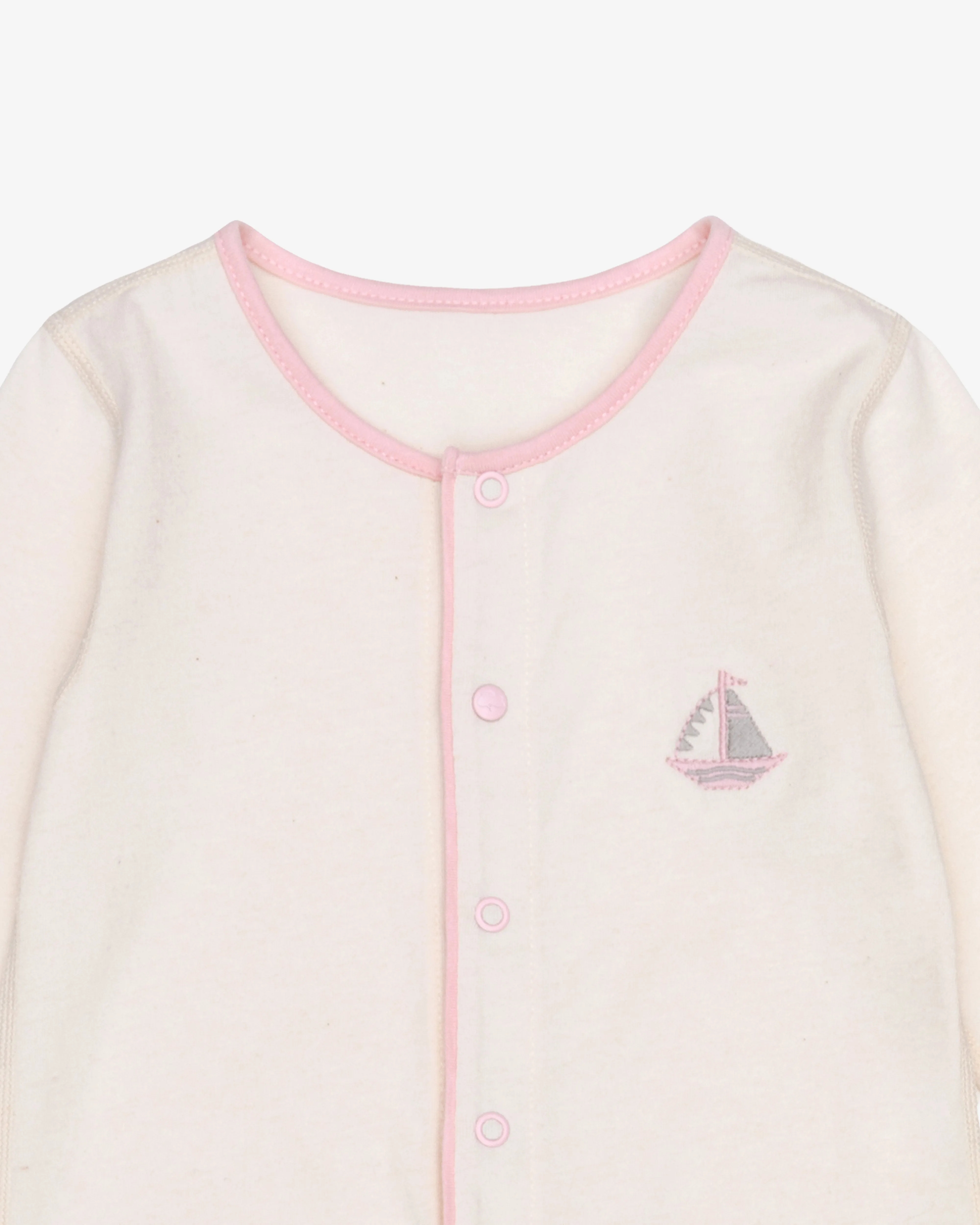 Sail Boat Bundle (Pack of 3, Mitts, Romper & Blanket, Pink)