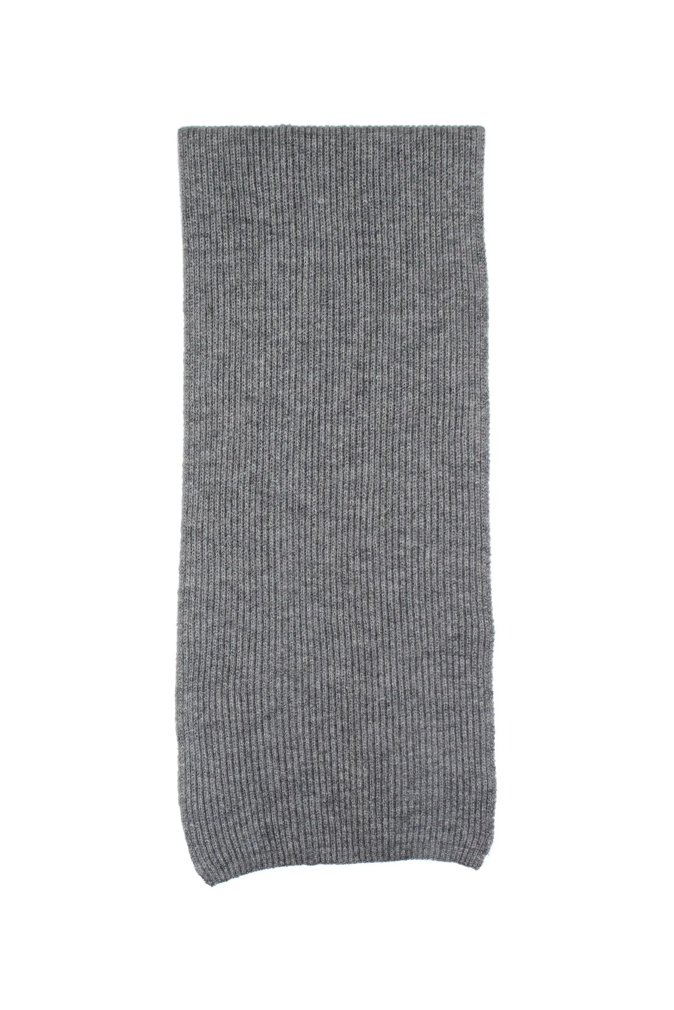 Stacy Rib Knit Scarf in Grey