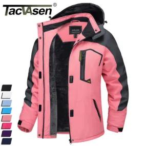 Waterproof Ski Snow Jacket Winter Warm Fleece Lined Mountain Hiking Coat