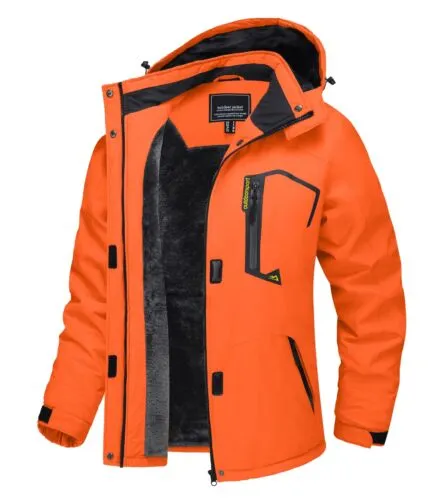 Waterproof Ski Snow Jacket Winter Warm Fleece Lined Mountain Hiking Coat