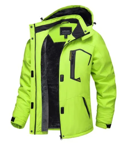 Waterproof Ski Snow Jacket Winter Warm Fleece Lined Mountain Hiking Coat
