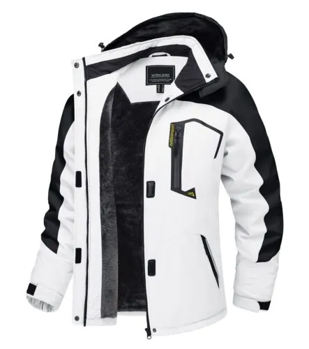 Waterproof Ski Snow Jacket Winter Warm Fleece Lined Mountain Hiking Coat