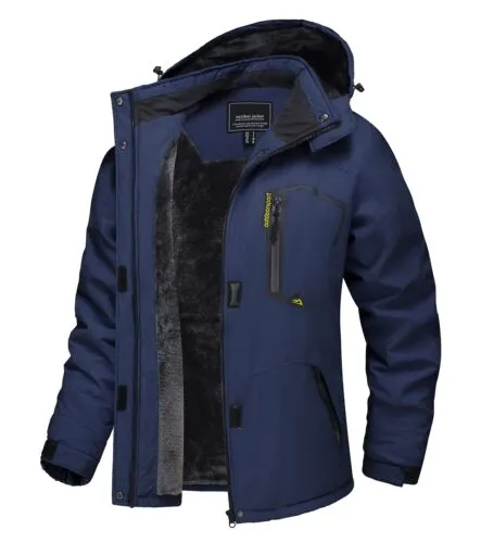 Waterproof Ski Snow Jacket Winter Warm Fleece Lined Mountain Hiking Coat