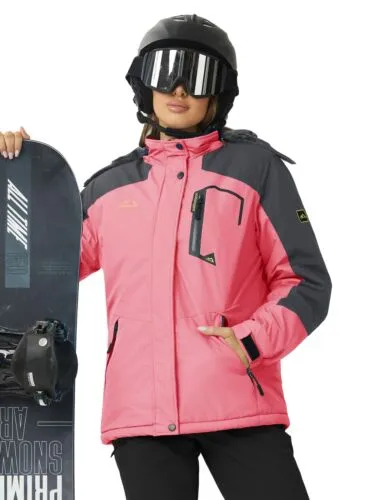 Waterproof Ski Snow Jacket Winter Warm Fleece Lined Mountain Hiking Coat
