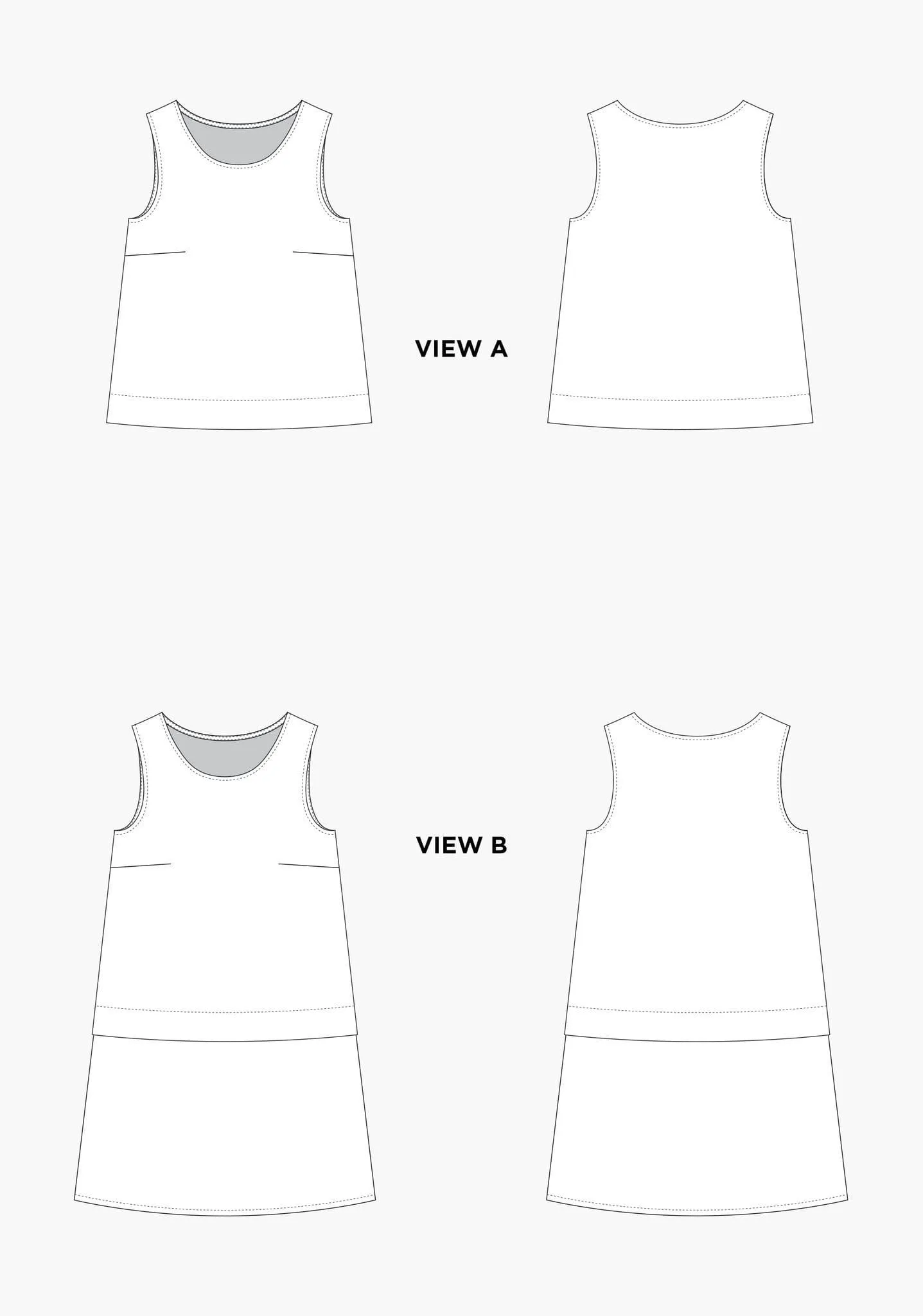 Willow Tank & Dress Sizes 0-18 - Grainline Studio